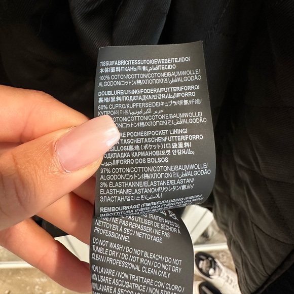 SAINT LAURENT Oversized Velvet Coat Crystal Logo - Picture 10 of 16